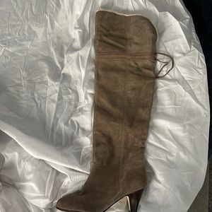 Tan Suede Boots.